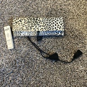 Chico’s leopard print jewelry roll travel organizer case new with tags